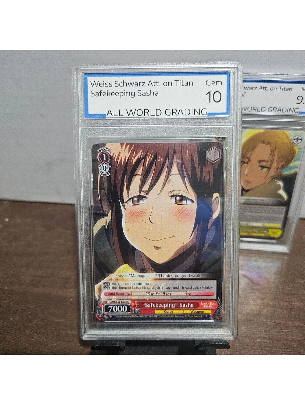 Attack on Titan Graded Cards - Safekeeping Sasha Gem 10 & Memory of Annie 9.5